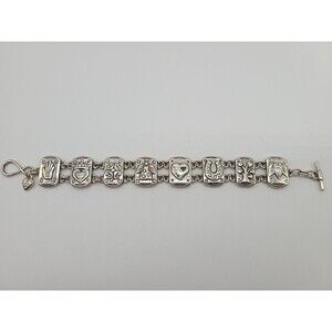 Brighton Tree of Life Symbol Bracelet Silver Tone Link Toggle Inspiration